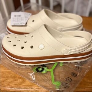 Crocs Crocband Gum Clog Men's Sandals Beige Brown US 9 MPN 212756-2MD